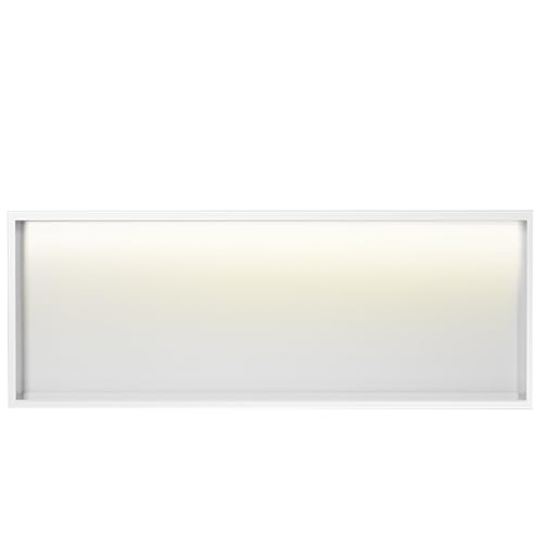 Generisch LED-beleuchtete Duschablage aus Edelstahl – wasserdichte, eingelassene Ablage für mehr Ordnung im Badezimmer, modernes Design (Weiß, 32 x 32 x 12,5 cm)