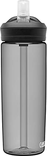 Image of CamelBak Eddy+ Water Bottle with Bite Valve Straw, Leak‑Resistant Easy‑Sip Design for Everyday Hydration, 20oz, Charcoal