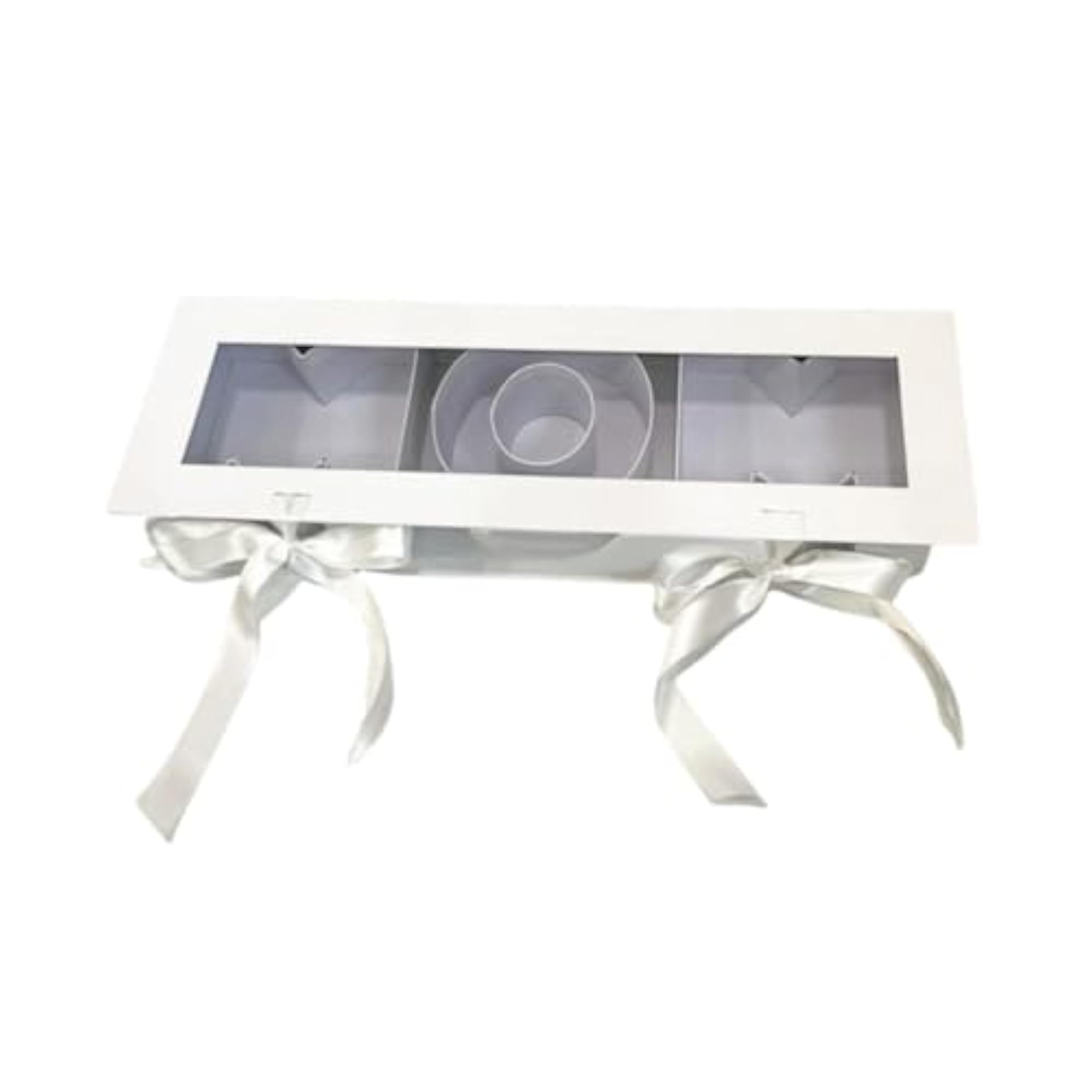 Mom Letter Shaped Empty Flower Box for Birthday Gift, White