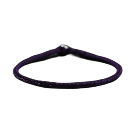 Bracelet en corde violet foncé réglable, fini les bijoux fragiles qui cassent