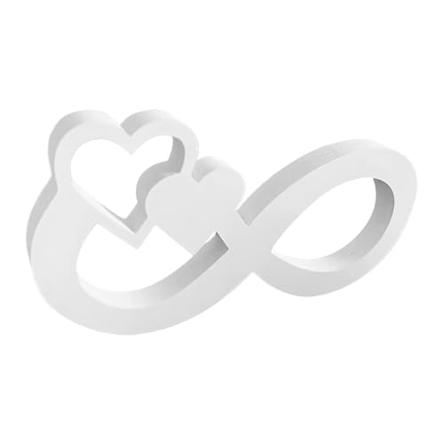 Decoración Del Corazón Infinity - Administración De Moldes De Resina Del Corazón 3D | Escultura De Corazón Decorativo Romántico | Figura De Mesa Única En Forma De Corazón | Esculturas De Mesa Modernas