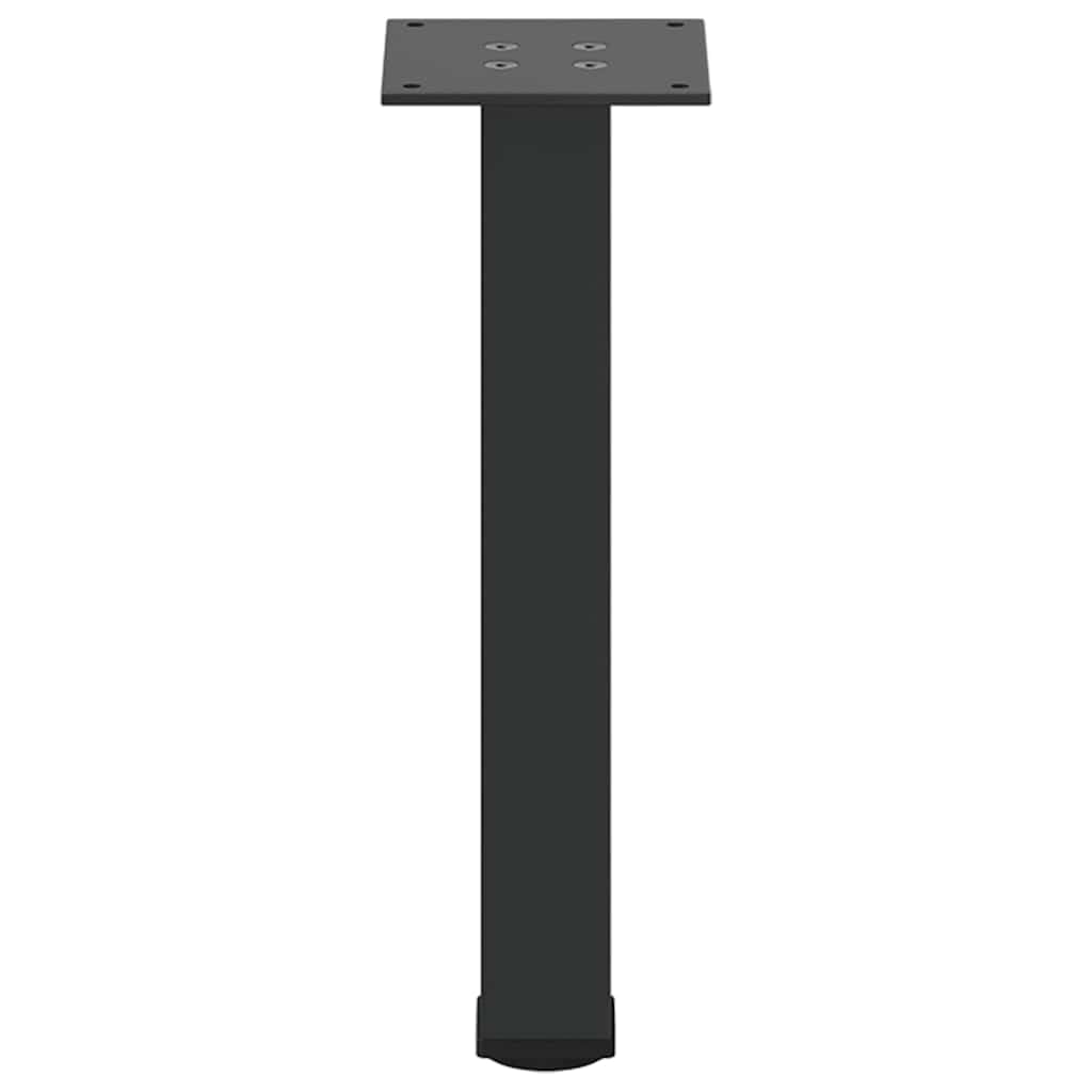 Patas de mesa de café, 4 unidades, acero negro, 30 – 32 cm, altura regulable, con tornillos, patas de muebles para mesa de café, estructura de mesa, estable, antideslizante, diseño industrial