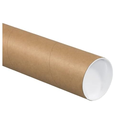Aviditi P3026K Mailing Tubes with Caps, 3" x 26", Kraft (Pack of 24)