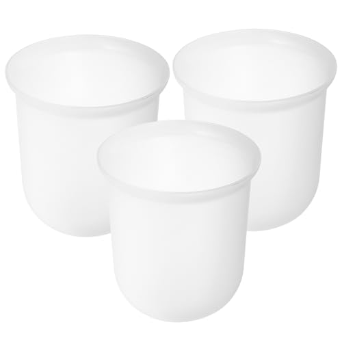 Abaodam Pot Brosse Toilette Plastique Lot de 3 Gobelet Anti-Salissures pour Salle de Bain Hôtel Solide et Réutilisable