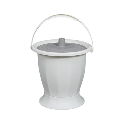 2セット蓋付きハンドル付き便器バケツ、子供用、高齢者用、白、リングなし, リングなしのホワイト