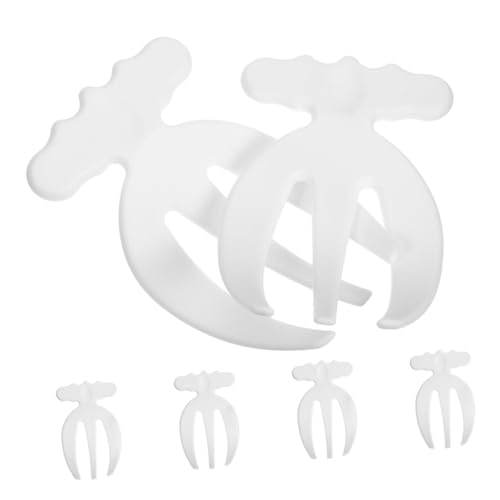 Cabilock 6pcs Creative Plastic Salad Forks Three Prong Mixing Claws for Easy Stirring Serving Kitchen Tool for Home Restaurants Hotels