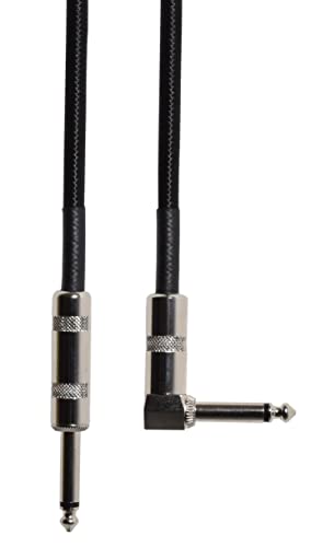citronic Braid Guitar Lead R/A Blk 3m, BLACK | 3.0m, 3 Meters