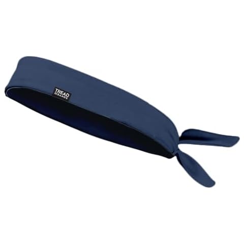Treadbands Low Profile Tieback Non Slip Headband - Solid Colors (Navy) Cover