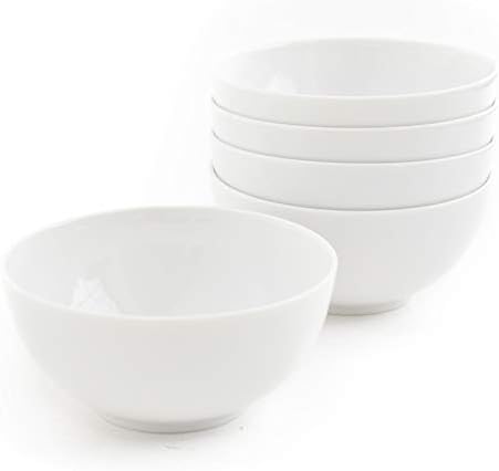 Amazon Co Jp 5個セット ホワイトラインド シンプルスタイルしろい食器 カフェオレボウル しろい 白い ホワイト 白い器 白い食器 白い陶器 ホーム キッチン