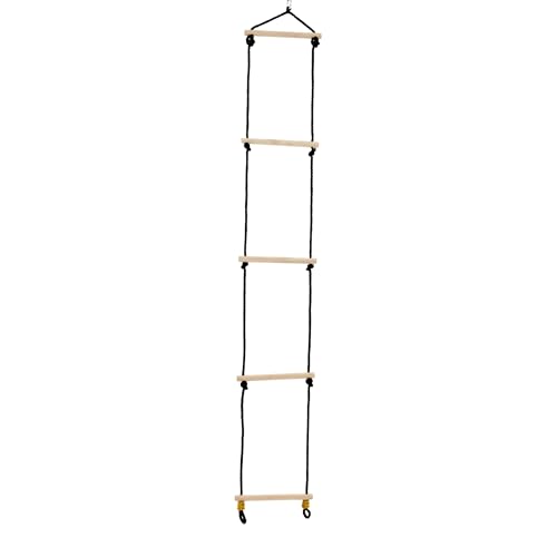 Échelle Corde Noire 5 barreaux Bois pour portique h190-250cm