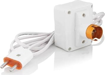 HI PLASST ( Holder 2 Pin Board) PVC Extension Board Electrical Switch Board Long Wire with Heavy 2 Pin (White) (6A-ONLY HOLD-8Y)