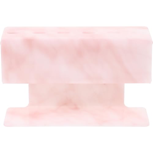 MUCKLILY Support Porte-Pince à Cils en Acrylique Rouge Marbre, Organiseur pour Extensions de Cils, Présentoir Compact pour Outils d'Extension, Rangement Pratique pour Salon et Usage