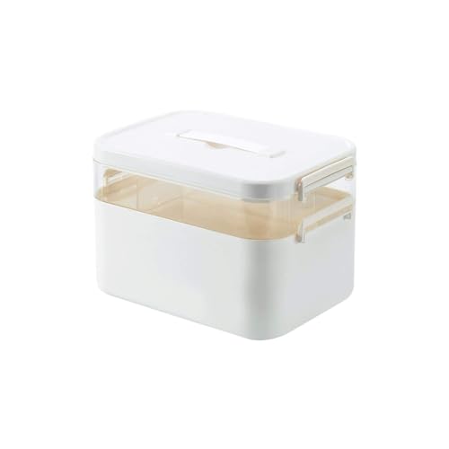 Cassetta dei medicinali Scatola per multistrato portatile per famiglia domestica scatola per farmacia trasparente cassetta di pronto soccorso