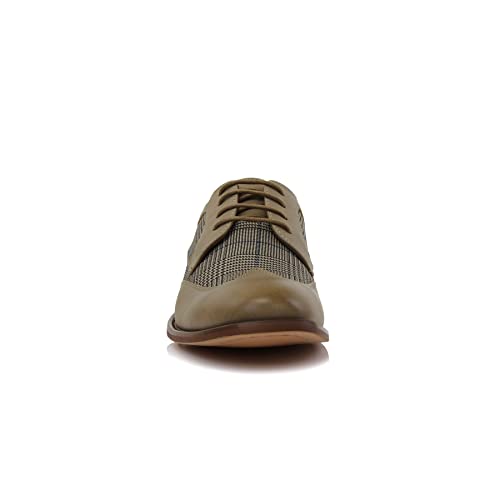 Image of Ferro Aldo Men's Wingtip Oxford Dress Shoes | Classic Brogue & Two-Tone Spectator Styles | Formal Wedding Business Party Shoe