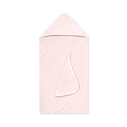 Image of Burts Bees Baby Infant Hooded Towels Blossom Pink Cotton, Unisex Bath Essentials and Newborn Necessities, Soft Nursery Towel with Hood Set, 1-Pack Size 29 x 29 Inch