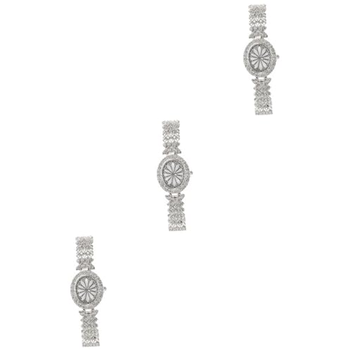 BESTYASH 3pcs Ladies Watch Trendy Decor Diamond Bracelet Skin-friendly Watch Portable Women Watch Stylish Wrist Female Digital Watch Rhinestone Embellished Wrist Watch Quartz Silver BESTYASH 3pcs Ladies Watch Trendy Decor Diamond Bracelet Skin-friendly Watch Portable Women Watch Stylish Wrist Female Digital Watch Rhinestone Embellished Wrist Watch Quartz Silver