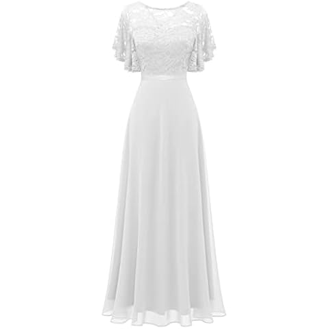 DRESSTELLS Long White Wedding Dress Cover