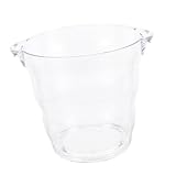 Toyvian Cubo para Vino Rojo con Doble Asa Cubitera Práctica de Acrílico Transparente Resistente y Duradera Enfriador para Cerveza y Bebidas Fiestas Almacenamiento Fácil de Hielo y Vino
