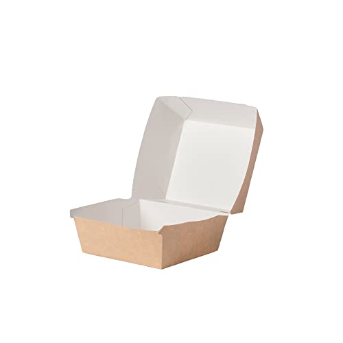 use.green Burger Box, 10.5 x 9.7 x 6.5 cm, Kraft Paper, Pack of 1, 200pc.