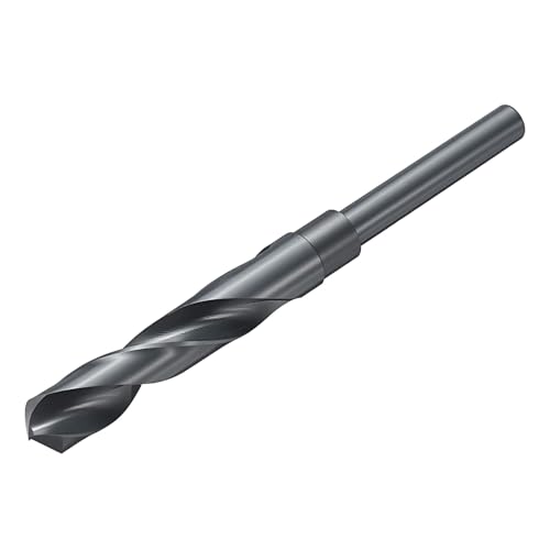 uxcell 37/64 Drill Bit 3/8 Reduced Shank M2 High-Speed Steel Nitriding Black 135 Bits for Hard Metal Stainless Steel Professional