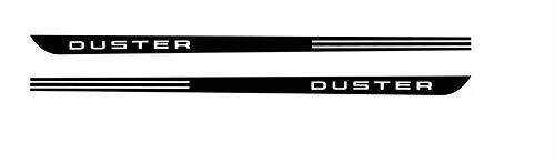 ISEE 360® Renault Duster Car Stickers Exterior Hood Door Sides Tail Bumper Black Decals L x H 172 x 7 Cms Pack of 2