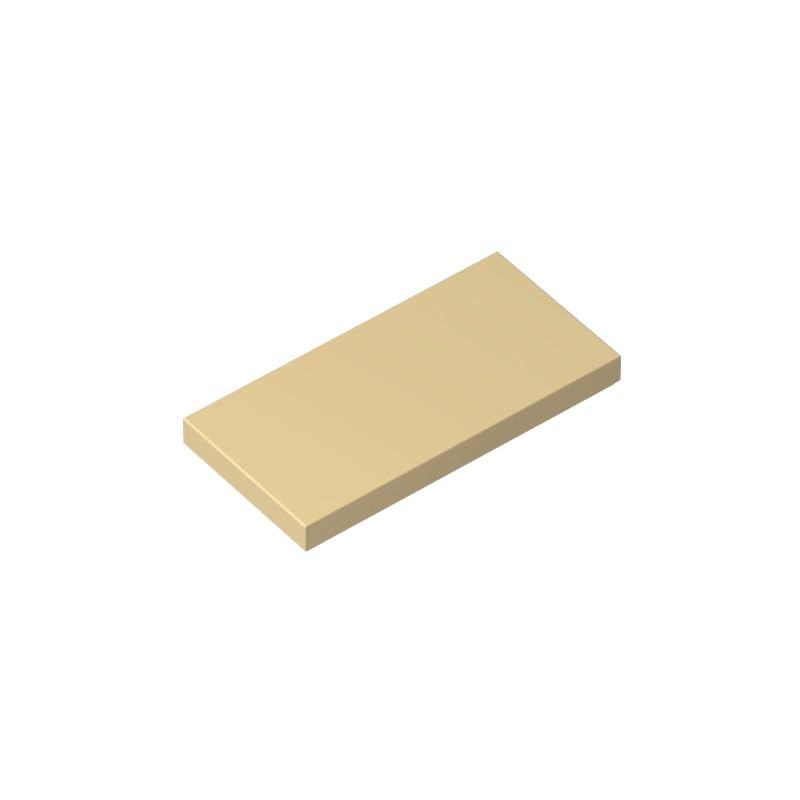XYEIUGO Gobricks 87079 Foundation Plate Tile 2x4 with Groove 50 Pieces GDS-614 Building Blocks Color:Tan