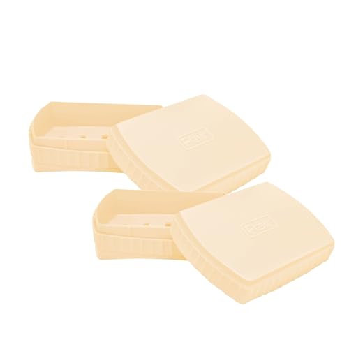 Image of FLAIR Estella Soap Case with Drainage | Reusable & Durable Soap Box | Modern Bathroom Soap Holder (2, Beige)