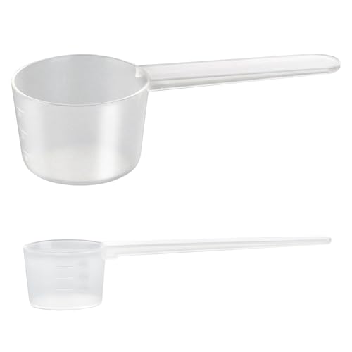 2 Pezzi Cucchiai Dosatori Trasparente in Plastica, Cucchiaio Dosatore 5 g, 20 g Grammi Misurino Misuratore di Proteine del Caffè in Polvere per Misure Sperimentali in Cucina