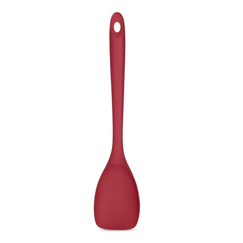 Image of U-Taste Silicone Cooking Spoon 600ºF Heat Resistant Scoop Spatula, Red