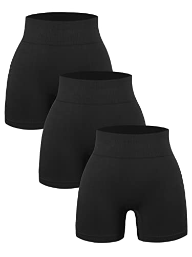 SPICE UNION Workout Shorts Womens for Running Yoga Biker Gym High Waist Spandex Ribbed Seamless Athletic Leggings