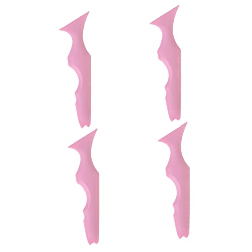 Beavorty 4pcs Silicone Makeup Tool Eyeliner Stencil Silicone Eyebrow Aid Face Mask Applicator