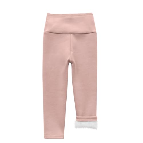 Kids Sherpa Lined Sweatpants Winter Warm Fleece Pants Girls Thermal Leggings Boys High Waisted Thermal Tights4