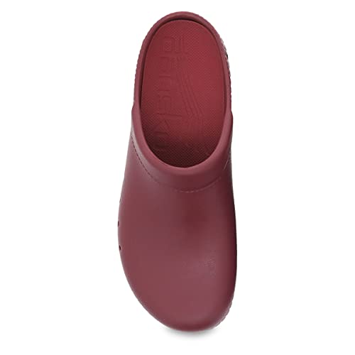 Dansko Kane Slip-On Mule Clog for Women - Lightweight Cushioned Comfort and Removable EVA Footbed with Arch Support - Easy Clean Uppers Kane Cranberry 8.5-9 M US