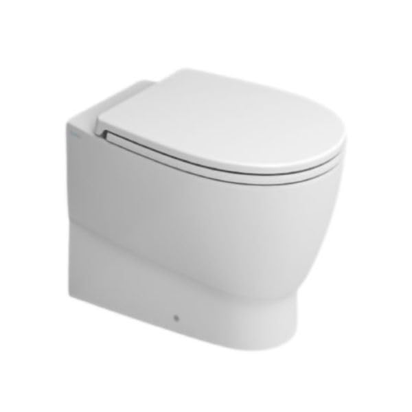 Ceramica Dolomite Vaso wc a terra filo parete con scarico traslato e sistema rimfree in ceramica bianca serie demy
