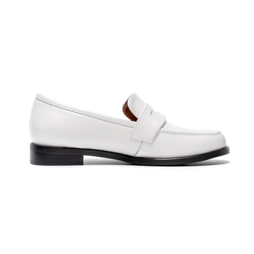 Image of ONEENO Women's Classic Flat Leather Penny Loafer