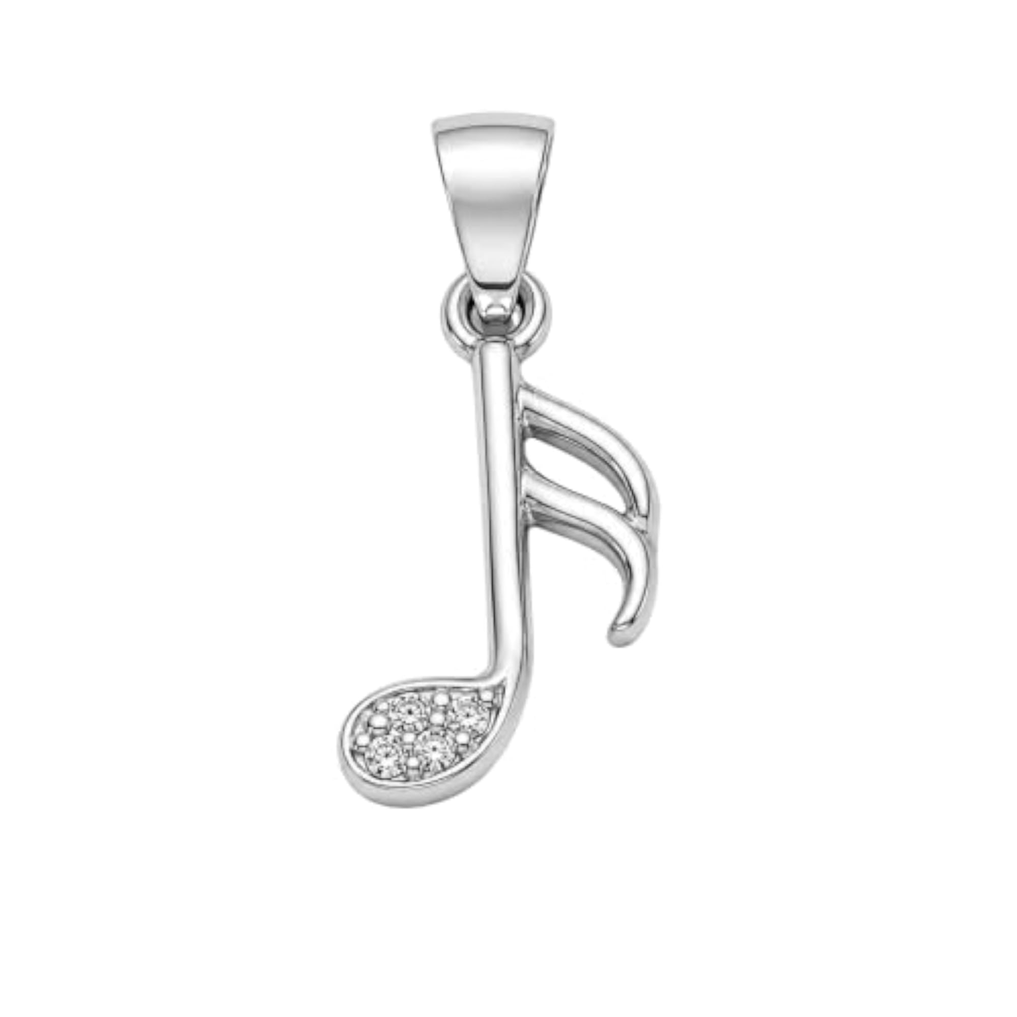 925 Sterling Silver Musical Note Pendant Necklace, Gift for Music Lovers