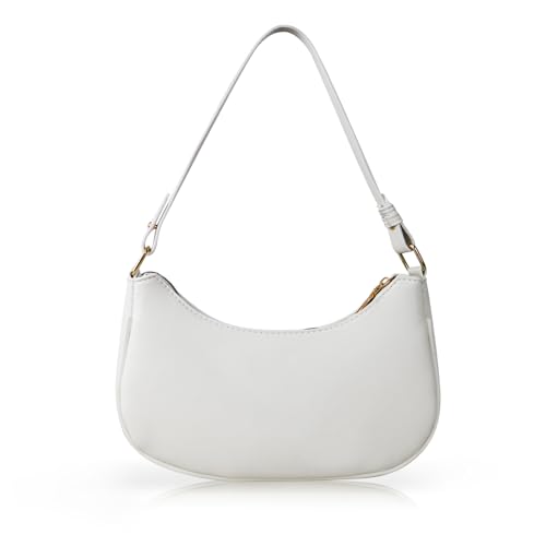 Shoulder Bag, PU Leather Shoulder Purse Shoulder Bag for Women, Women Handbag Crescent Shoulder Bag with Zipper
