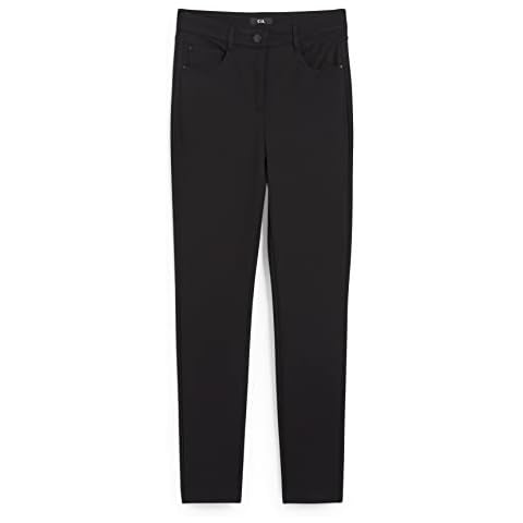 C&A Pantalones de mujer informales, ajustados, de cintura alta, elásticos Cover
