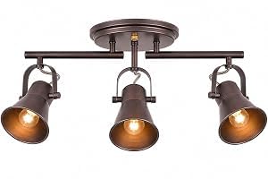 Image of 3-Light Track Lighting Fixtures Ceiling,Oil Bronze,Ceiling Spotlights