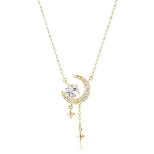 Collar de estrella de luna para regalar a mujeres y adolescentes
