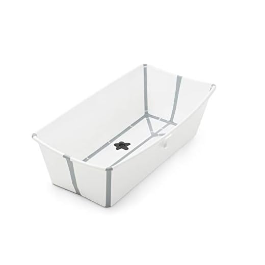 Stokke Flexi Bath X-Large, White - Spacious Foldable Baby Bathtub