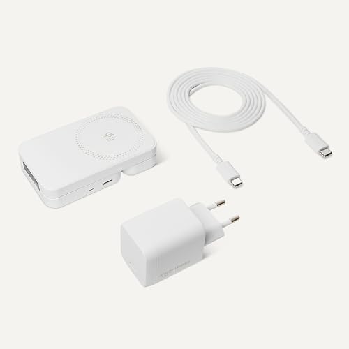 Amazon Basics MagSafe-Ladestation, Qi2.2-Zertifiziertes Kabelloses 3-in-1-Ladegerät, 25W, Faltbarer Ständer für iPhone 17/16/15/14/13/12… – Ansicht 4