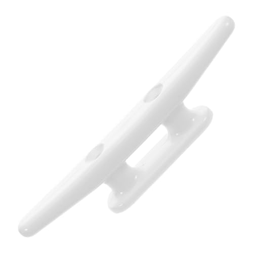 RUNROTOO Nylon Boat Dock Cleats Marine Mooring Hardware 6-inch White Yacht Rope Tie for Boat Anchoring and Docking Accessories