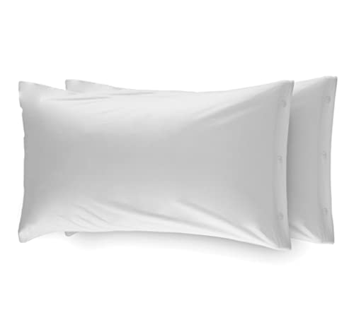 BIANCHERIAWEB Pair of Pillowcases, Cotton, White, Default