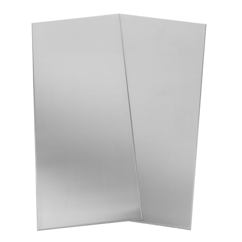 FRCOLOR 2 Pièces Plaques de Porte Métalliques Autocollantes Lot de Plaques Inox Brossé Vierges...