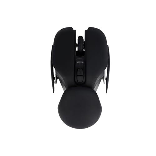 Rechargeable Wireless Mouse, Cool Crayfish Shape Mouse, 1600DPI 4 Buttons Ergonomic Portable Optical Cordless Mouse with USB Receiver for Laptop PC Computer Office Home Gift (Black)