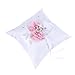 TOYANDONA Oreiller de La Bague de Mariage Porteur de Bague de Mariage en Satin Coussin de Coussin en Dentelle Et en Dentelle pour Le Mariage à La Plage Fête de Mariage ( Rose+ Blanc )