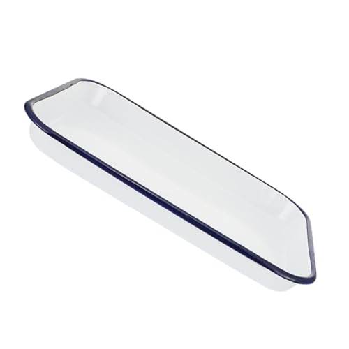 STOBAZA Practical Enamel Square Plate Lab Home Storage Tray Multi-Functional Oven Pan