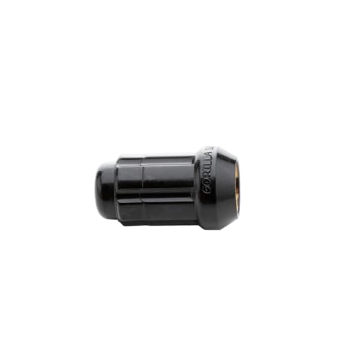 Image of Small Diameter Spline Acorn Lug Nuts - 17mm & 19mm Dual Hex Key - 12mm x 1.50 Thread Size - Black Finish - Set of 16 (K4CS-12150BGR)