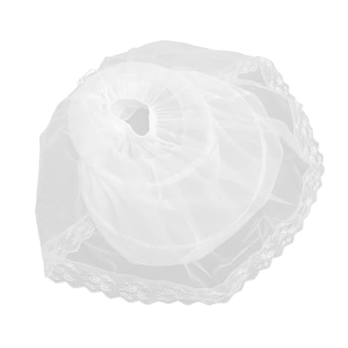 Boy Girl Petticoat Underskirt Lace Mesh Lining for Wedding Dress Fluffy Skirt for Dance Cosplay and Parties Comfortable Elastic Dress Showing White